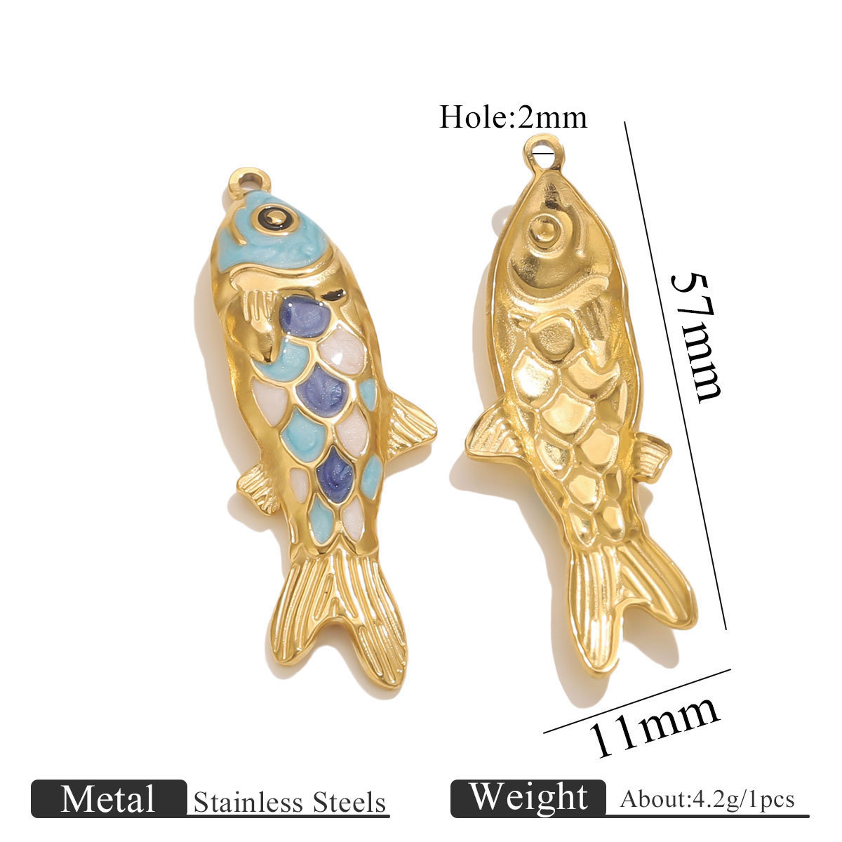Golden big fish -blue