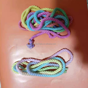 Cuerda de macramé de algodón arcoíris Pastel de 3mm, cuerda de macramé torcida de 3 capas para bricolaje hecho a mano - Product Image 5