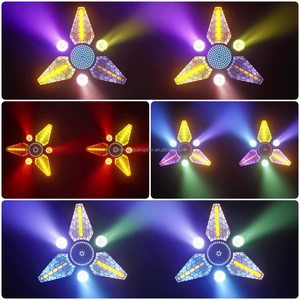 ไฟ LED แนวเรโทร280W 3-Leaf ใหม่ไฟ LED สีทองไฟพื้นหลังหมุนได้แบบ4-in-1แกน - Product Image 2