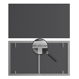 UE en stock 2023 más nuevo Wupro/OEM Pantalla de proyector de 120 pulgadas PVC cristal gris 4K 3D ganancia mejorada UHD Pantalla de proyector de marco fijo - Product Image 3
