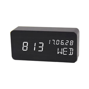 Reloj de mesa digital LED multifuncional nuevo al por mayor para uso doméstico, alarma inteligente de temperatura y humedad, cuarzo para dormitorio y oficina - Product Image 1
