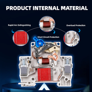 AC MCB 1P 2P 230V 400V 6KA Mini devre kesici hava anahtarı 6A 10A 16A 20A 32A 40A 50A 63A aşırı yük kısa devre koruyun - Product Image 2
