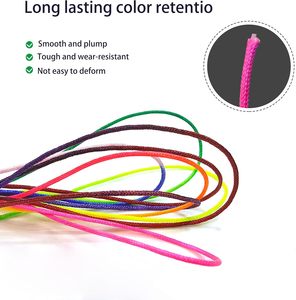 Cuerda de nailon de 32,8 yardas y 0,8mm para pulseras, cuerda de satén de nailon de 0,8mm, cuerda de abalorios multicolor, cuerda de cola de rata de satén - Product Image 5