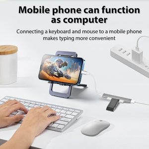 <strong>4</strong> Ports USB C to USB <strong>3</strong>.0 2.0 Hub Aluminum Type C <strong>Adapter</strong> Plug and Play USB Extender for MacBook Pro Air Laptop Keyboard Mouse - Product Image 3