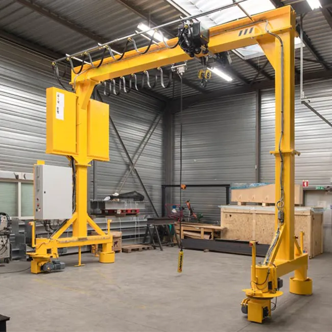 factory direct sale electric small 5 ton pendant controlled gantry crane
