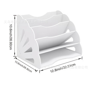 Fan-shaped wave-shaped file holder