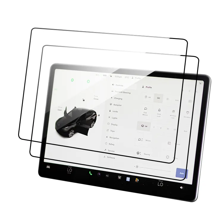 Premium temperli cam ekran koruyucu için Tesla modeli 3 Y Dashboard dokunmatik ekran Anti parmak izi ekran koruyucu