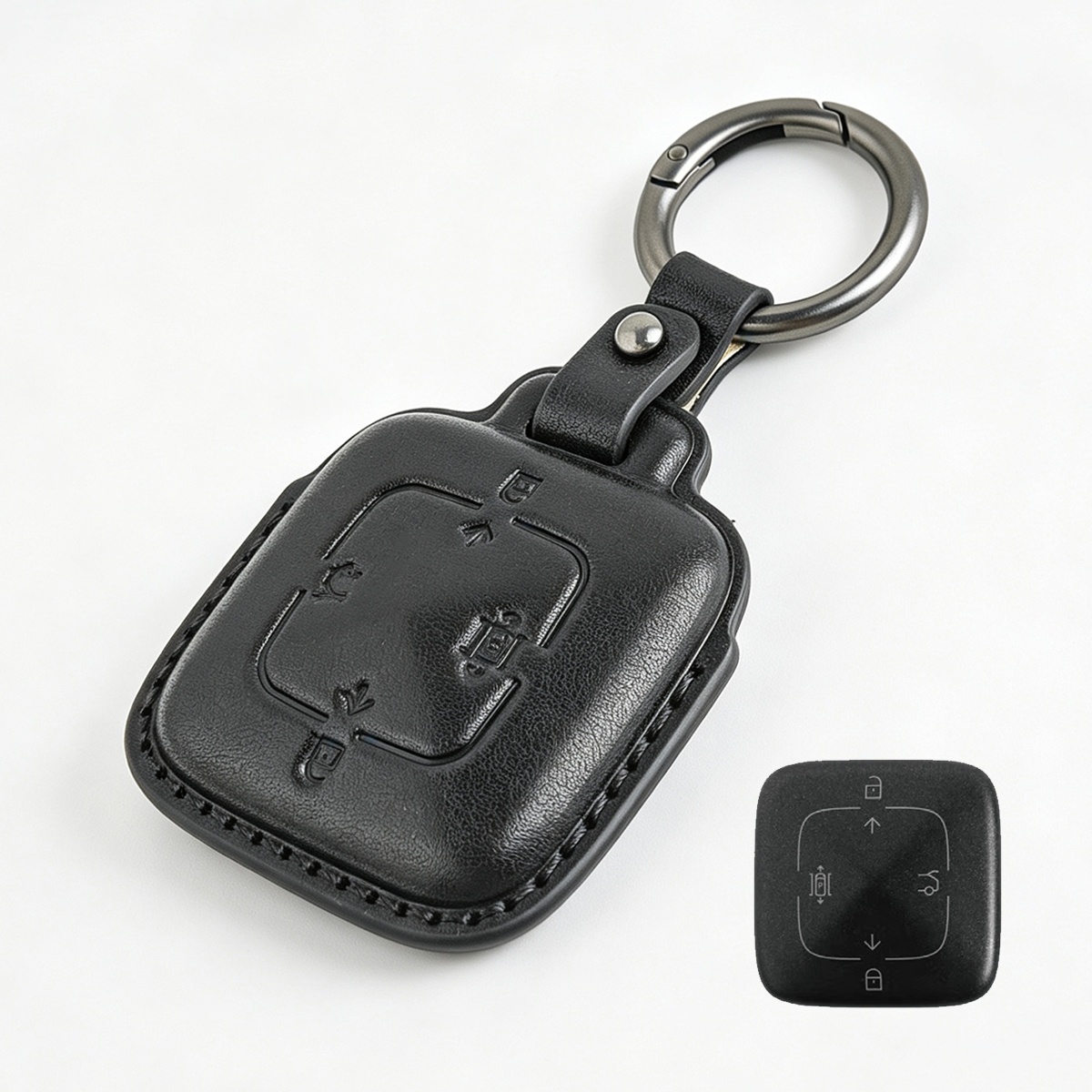 Cuir de vachette tanné végétal-ZK-A4-noir
