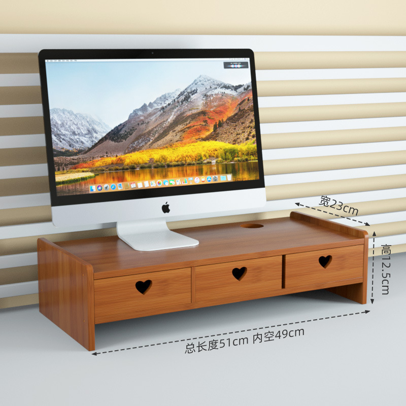 Brown Heart-Shaped Simple Three-Drawer Set