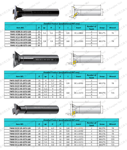 45 ° 55 ° 60 ° vcmt vcgt dcmt chèn trung tâm gia công CNC dao phay rãnh V HSS WP thanh dao phay rãnh bên trong - Product Image 6