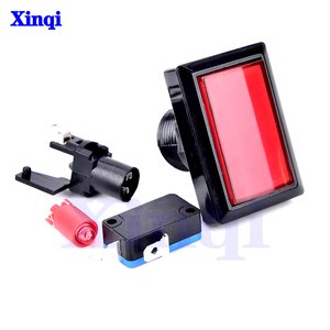 50*33mm 12V Rectangle Illuminated <strong>Push</strong> <strong>Button</strong> with Microswitch and LED Game Accessory for Arcade Game Machine Arcade <strong>Buttons</strong> - Product Image 3