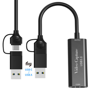 2 in 1 HDTV to USB3.0 TYPE C Audio Video <strong>Adapter</strong> Capture Connector 4K 60HZ <strong>Usb</strong> c to HdTV Docking <strong>Adapter</strong> Cable for Computer - Product Image 2