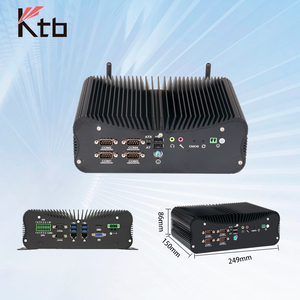 KTB KTB-526-6UミニPC産業用コンピューター組み込みIntelLinux OS、VGAディスプレイDDR4メモリおよびM.2ストレージRS232インターフェース - Product Image 1