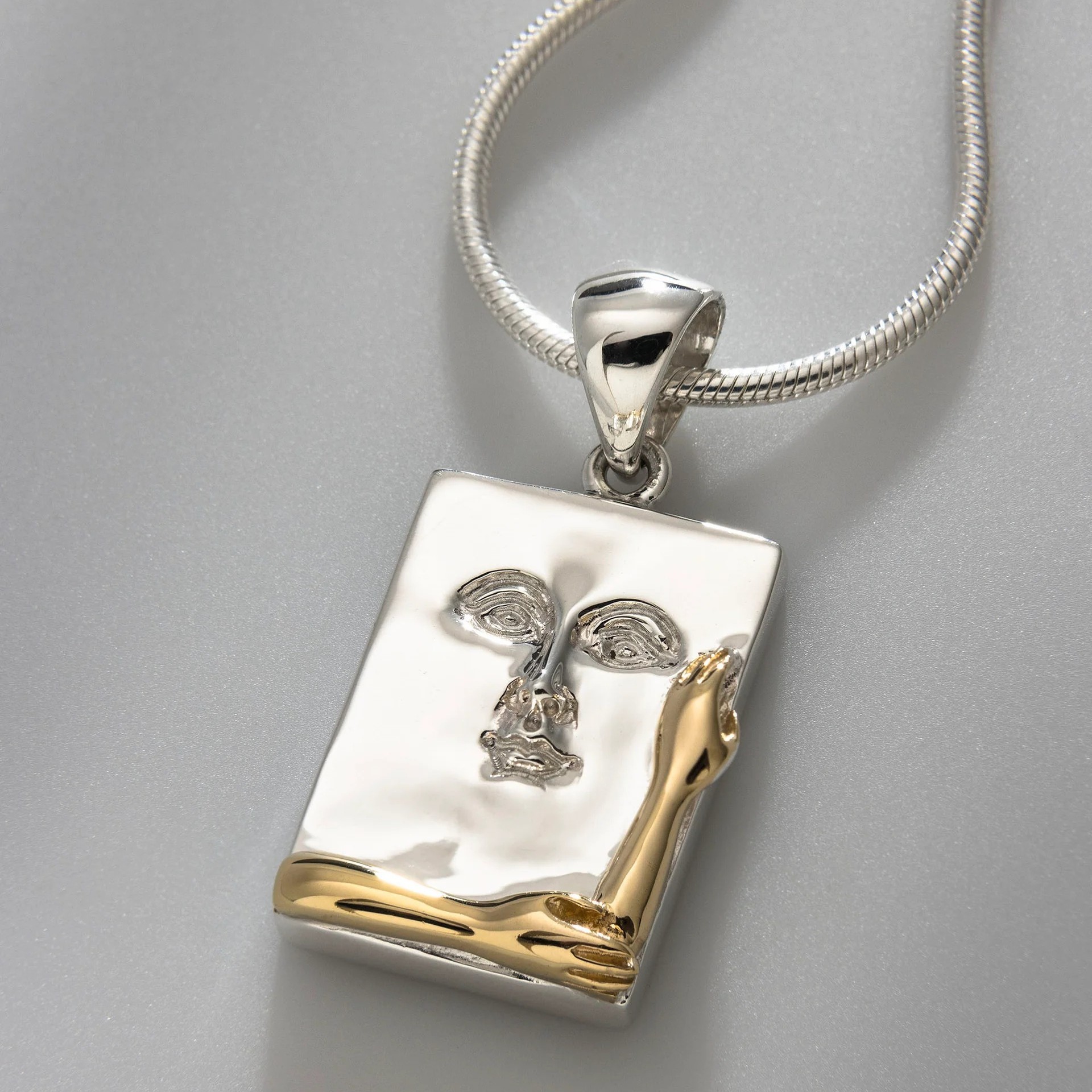 Square smiley face necklace