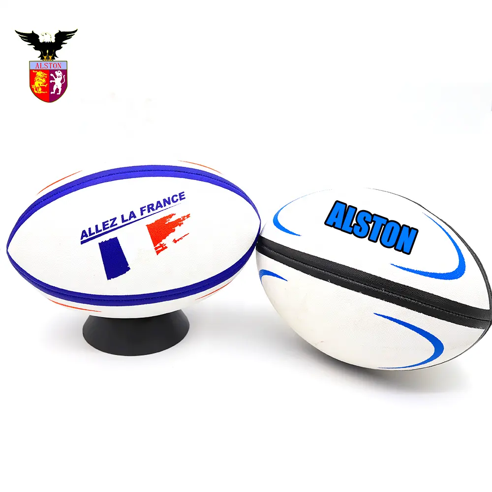 Bolas de Rugby de goma, Logo impreso personalizado, tamaño estándar 9