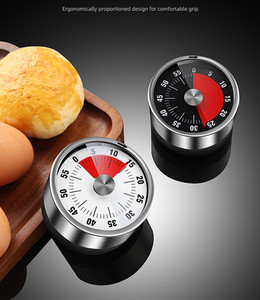 Timer meccanico per conto alla rovescia da cucina con Timer in acciaio inossidabile 2855 con sveglia da forno con magnete - Product Image 6