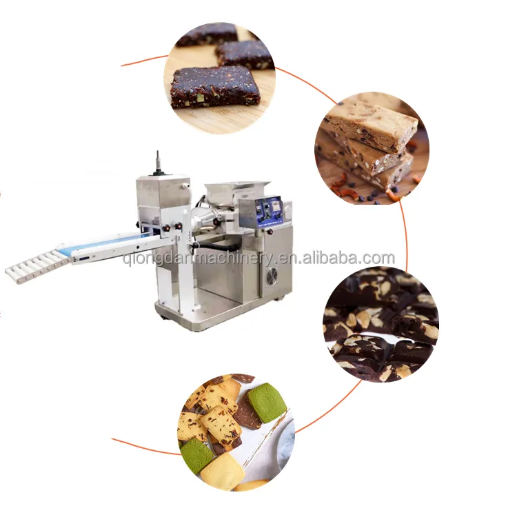 Nuez de máquina de corte de pastel de arroz cortadora pequeña proteína de caramelos de cacahuete de barra extrusora para la caja de hielo de las cookies