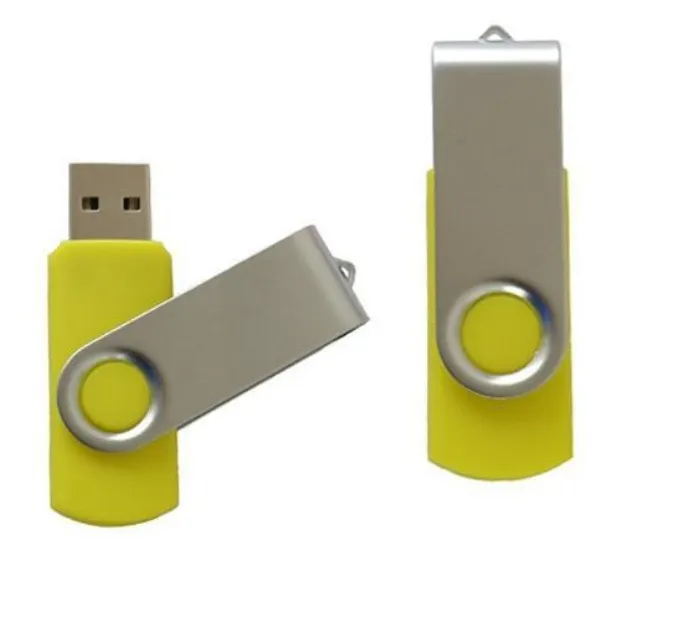 Caneta USB de metal com armazenamento de plástico de 128 GB, disco de flash giratório USB 2.0 de 8 GB/32 GB/256 GB, mais novo, presente perfeito