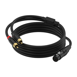 HiFi-Sound女性用XlrダブルRCAケーブルPVCジャケット付き2RCAバランスXlrラインコンバータノイズ低減2RCAケーブル