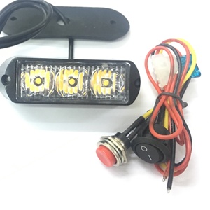 9W Mini LED çakarlı lamba 3-LED yüzey montaj acil kırmızı uyarı mangal lambası 12V/24V yanıp sönen fonksiyonu - Product Image 2