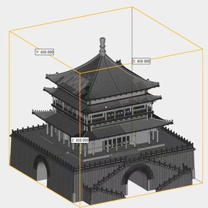 3D baskılı Cty minyatür Model heykeli, film sahne sahne için 3d heykeller