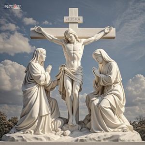 Chúa giêsô qua đá cẩm thạch trắng chúa giêsô 14 trạm Điêu Khắc Tôn Giáo Công Giáo Christian nổi tiếng lớn đá khắc mười hai trạm - Product Image 4