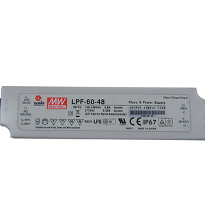 Mean Well 60W 48V変圧器IP67 90 ~ 305VAC入力LPF-60-48 PFC機能スイッチング電源付き - Product Image 1