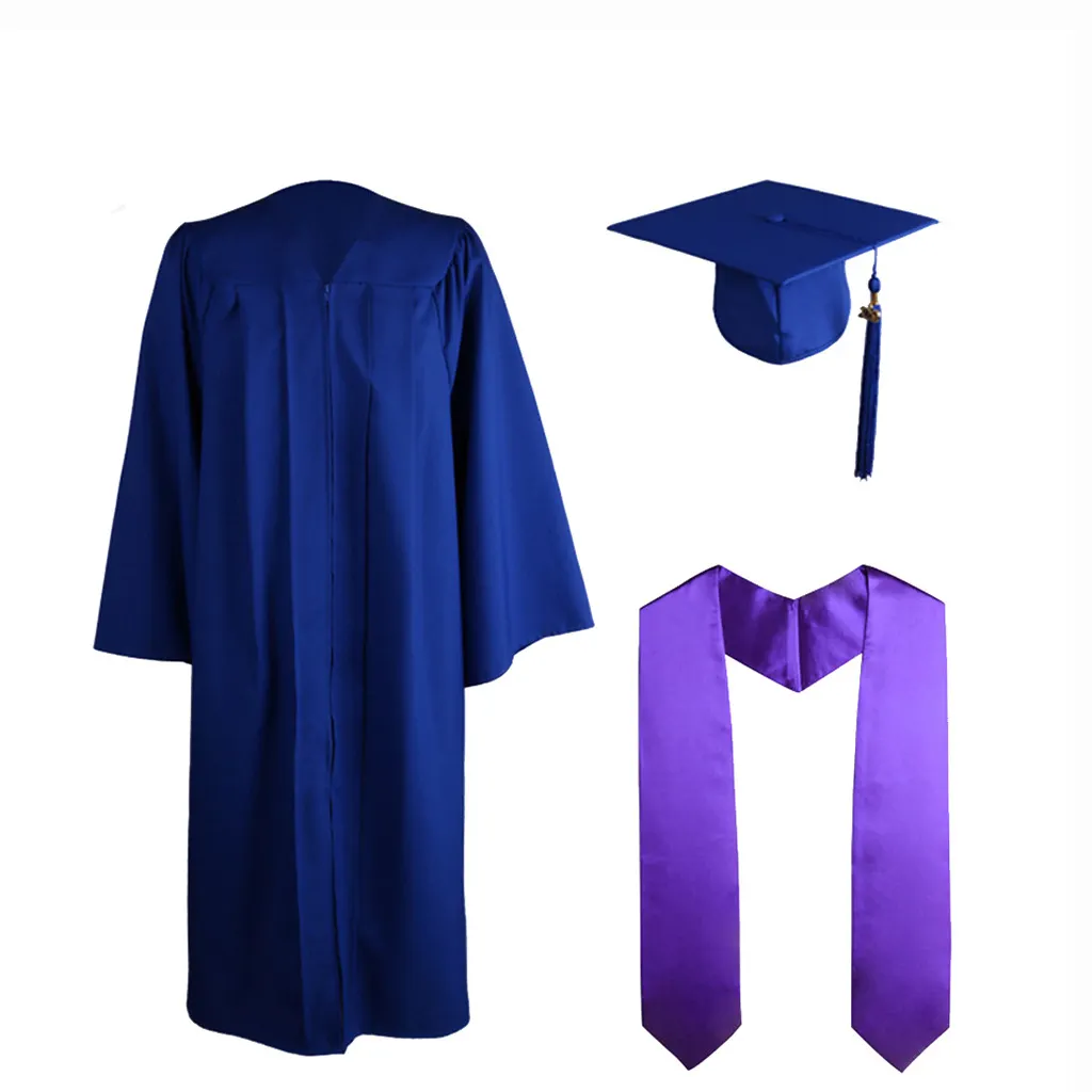 Abbigliamento per la laurea personalizzato cappello e abito da dottore abbigliamento da scapolo per studenti universitari dell'asilo