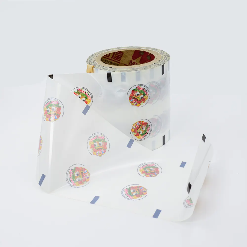 Изготовленный на заказ печатный логотип пищевая прозрачная пластиковая пленка рулон для упаковки ламинированная прозрачная пленка