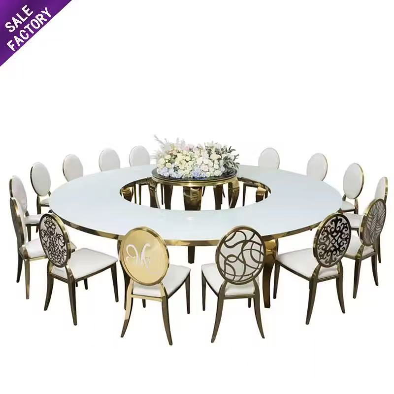 Table de mariage en acier inoxydable-3