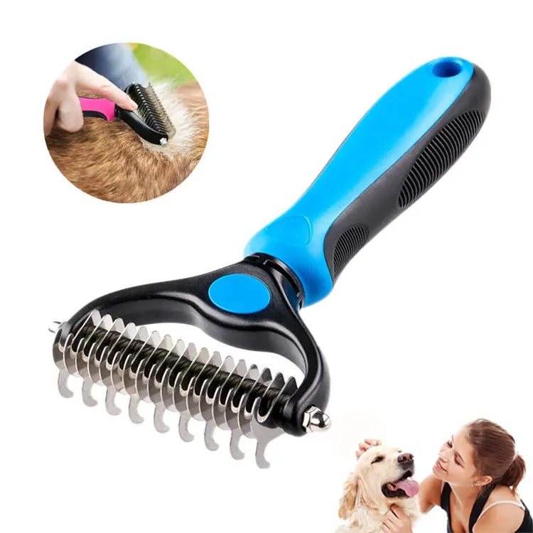 Komfortables Design Pet Dematting Rake Comb Edelstahl kamm für Pet Groom ing Brushes