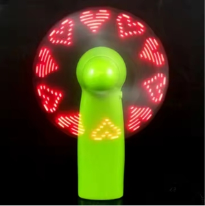 YD0504 Led mensaje personalizado Mini ventilador de mano eléctrico Led Light Up ventilador programable Led intermitente mensaje Mini ventilador
