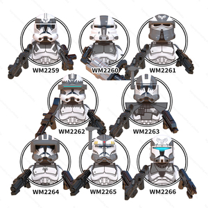 WM6128, juegos educativos de bloques de construcción DIY, figuras de guerra espacial, soldado clon Wolfpack, Capitán, lobos, Comandante, juguetes para niños de plástico - Product Image 1