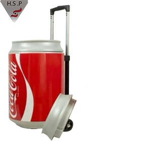 HS Plastic <strong>Cooler</strong> <strong>Cans</strong> Shape Ice <strong>Cooler</strong> Box(5 Gallon/<strong>18</strong>.9L)trolley <strong>Cooler</strong> Box with Handle and Wheels for Camping - Product Image 2
