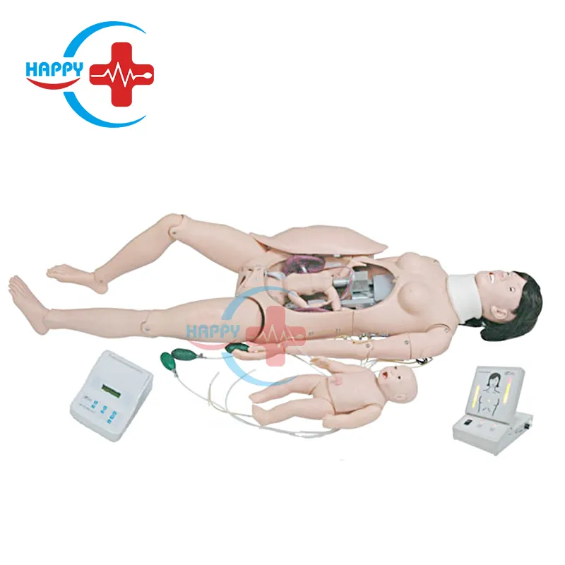 Simulador de primeros auxilios avanzado de alta calidad para el parto y la madre y el niño, modelo de entrenamiento de parto, maniquí de parto, 2017