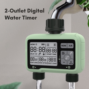 Timer digitale dell'acqua a 2 prese IPX5 irrigatore da giardino impermeabile programmabile con ampio Display LCD - Product Image 6