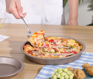 Early Riser Khuôn Bánh Pizza Tròn 6/7/8/9/10 Inch Khay Nướng Dụng Cụ Nướng Bánh Chống Dính Bằng Thép Cacbon Dụng Cụ Nhà Bếp - Product Image 6