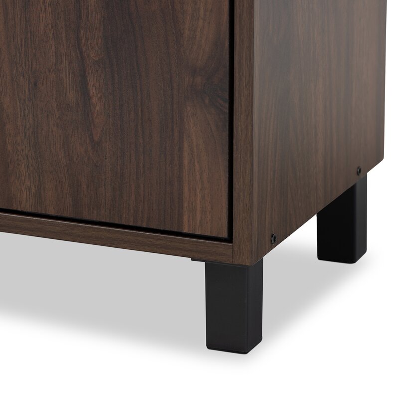 2-Door Wood Entryway 8 Pair Shoe Cabinet Shoe Rack Living Room Furniture