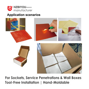 Dual-chức năng intumescent niêm phong giải pháp cho chống cháy & Cách âm trong xây dựng <span class=keywords><strong>Putty</strong></span> Pads - Product Image 4