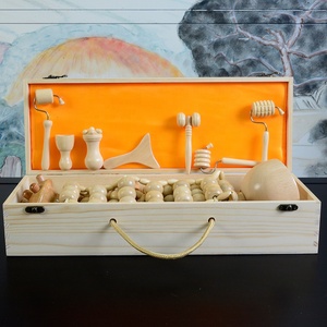 13 Pcs in <strong>One</strong> a Wooden Box Wood Massage <strong>Therapy</strong> Tools Set for SPA Use - Product Image 3