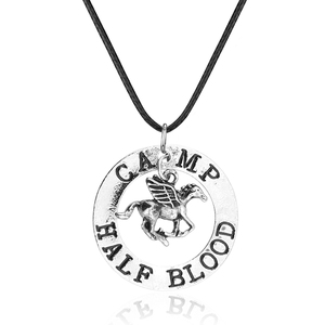 Moda Jóias Charm <span class=keywords><strong>Percy</strong></span> <span class=keywords><strong>Jackson</strong></span> CAMP <span class=keywords><strong>HALF</strong></span> <span class=keywords><strong>Blood</strong></span> Flying Horse Pingente Colares para mulher homem - Product Image 1