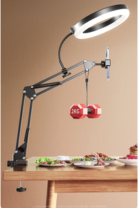 New Mobile Phone Live Broadcast Food Photography Overhead <strong>High</strong>-angle Shot Support for Makeup Video Studio Selfie Ring Fill <strong>Light</strong> - Product Image 4
