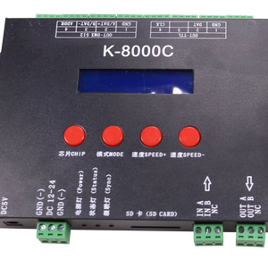Светодиодный пиксельный контроллер K-8000C оригинальный ws2812 K8000C SPI 1024 пикселей программируемый DMX512 ws2811 SD карта пикселей светодиодный контроллер - Product Image 2