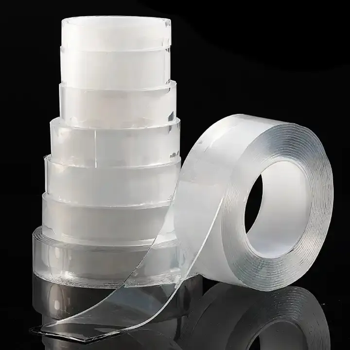 Low MOQ Nano Tape Atacado Viscosidade Forte Removível Dupla Face Nano Tape Strips Transparente Gel Tape