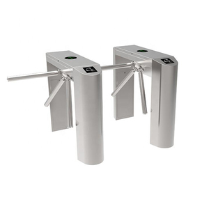 Sistema di controllo accessi RFID semiautomatico tornello a treppiede verticale con braccio a goccia a 3 bracci - Product Image 2