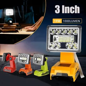 9W Portable Flashlight <strong>LED</strong> Working for Mak Ita/DEW ALT/MIL WAKEE/BOSCH/BL <strong>ACK</strong> &amp; DEC KER 18V Battery Camping Light - Product Image 2