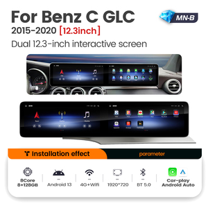 Navifly MN-B最新のAndroid1920 * 720 IPSスクリーンBenz C/<span class=keywords><strong>GLC</strong></span>クラス2015-2020用のデュアルインタラクティブスクリーンとWIFI BT