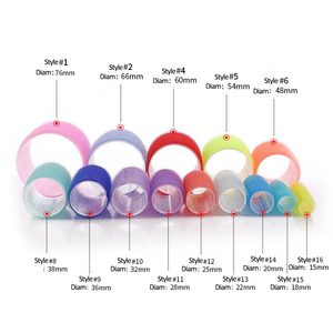 Factory Price Salon Nylon Wave Plastic Hair Accessories Perm Soft Clip Hair Nylon Curl Plastic Hair Roller Clips