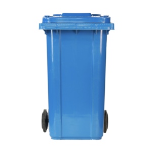 240-Liter Plastic HDPE Industrial Dustbin Mobile <strong>Garbage</strong> <strong>Container</strong> with Two Wheels Public Waste Bin-Factory Direct