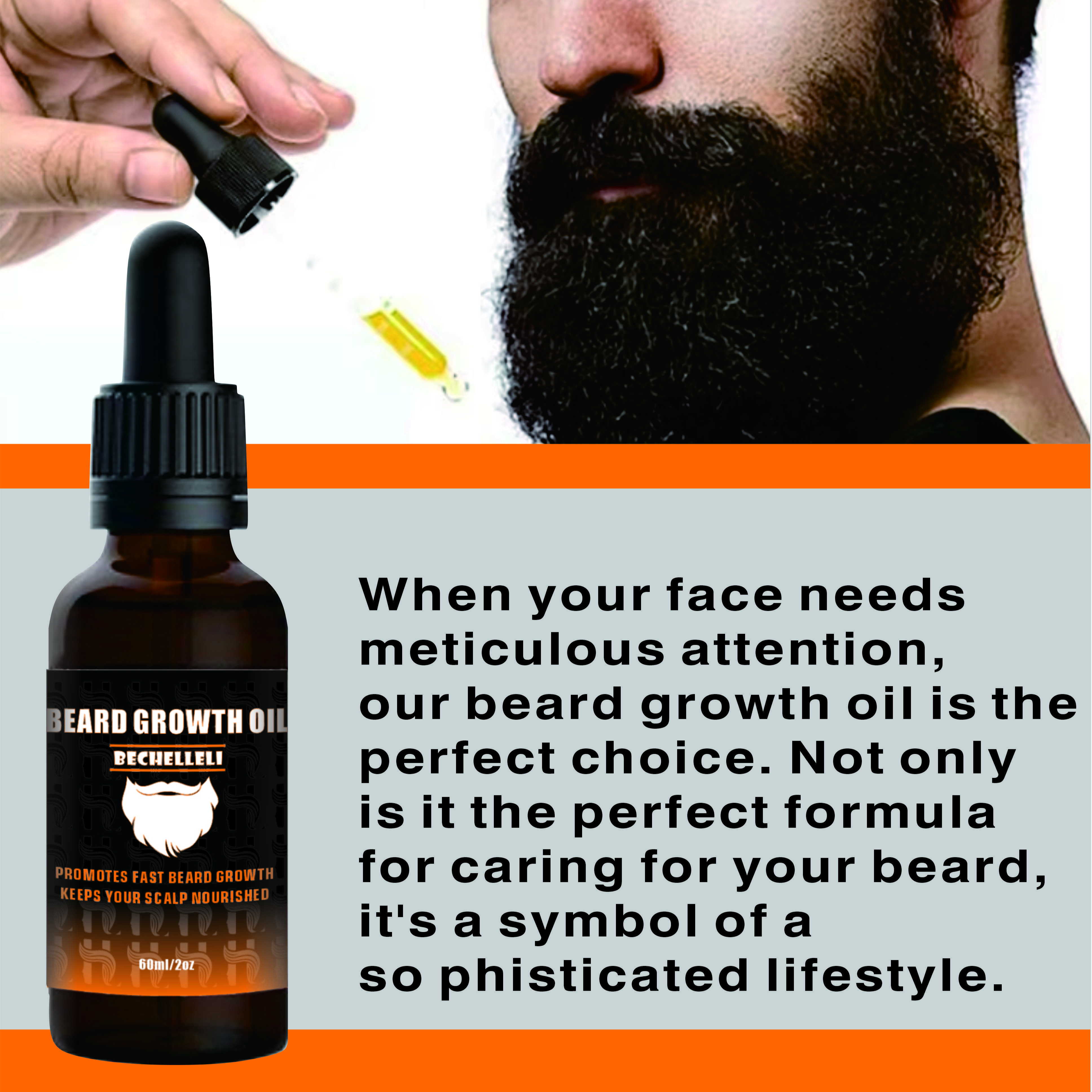 60 ml d'huile à barbe